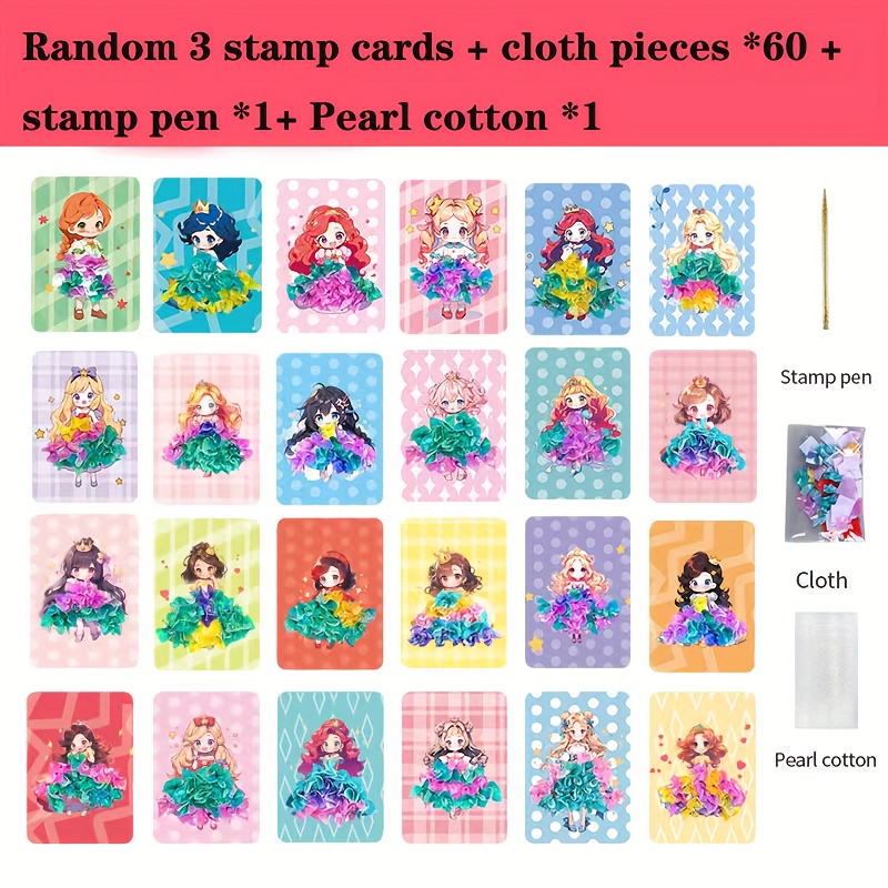 Image of Diy Princess Le Designed, - Christmas Santa Tie-dye Painting, Decorated And On The Gift Box. 24 Patterns Of Cards . Suitable For Christmas, Halloween, Holiday Gifts