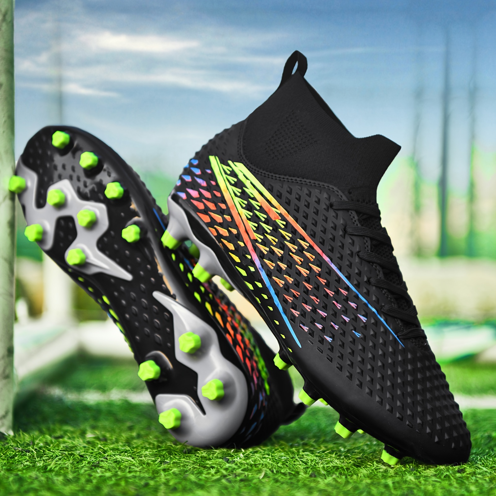 STUDIAMONDS Crampons en caoutchouc pour chaussures de football - 14  crampons de football - Filetage standard avec clé à crampons :  : Mode