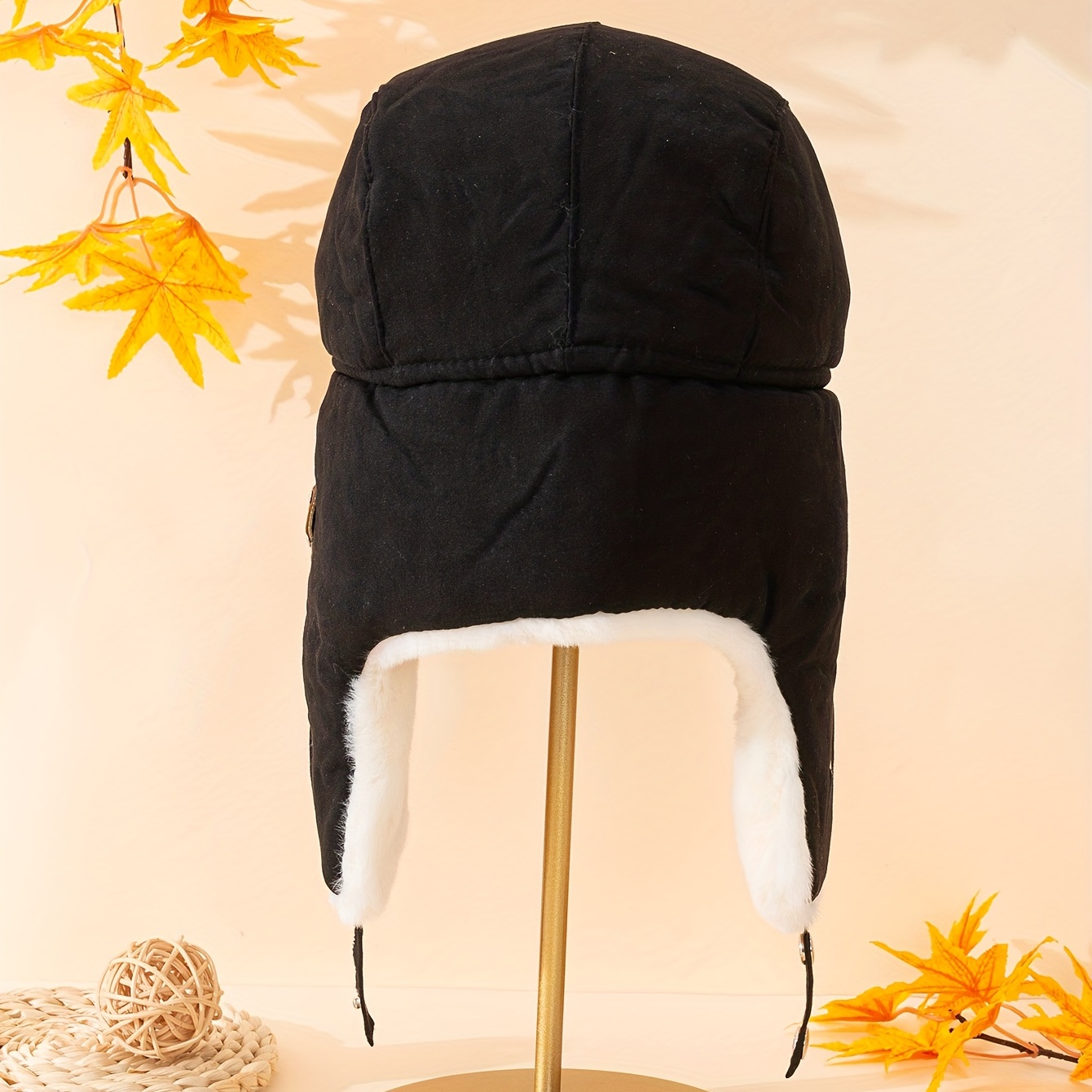 1pc Winter Bomber Hats For Men Ear Flap Pu Leather Faux Fur Trapper Hat  Ideal Choice For Gifts, Don't Miss These Great Deals