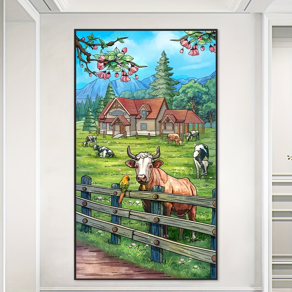 Diy 5D Diamond Art Kits For Adults Farm Cattle Diamond Painting