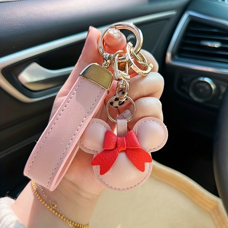 Fashion PU Leather Animal Key Chain Gift Mouse Dog Design Keychain