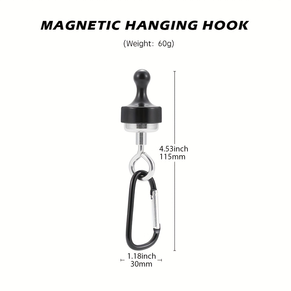 Durable Magnetic Carabiner Keychain for Camping and Outdoor Activities -  Securely Hang Your Gear with Strong Alloy Snap Clip and Lock Buckle Hook