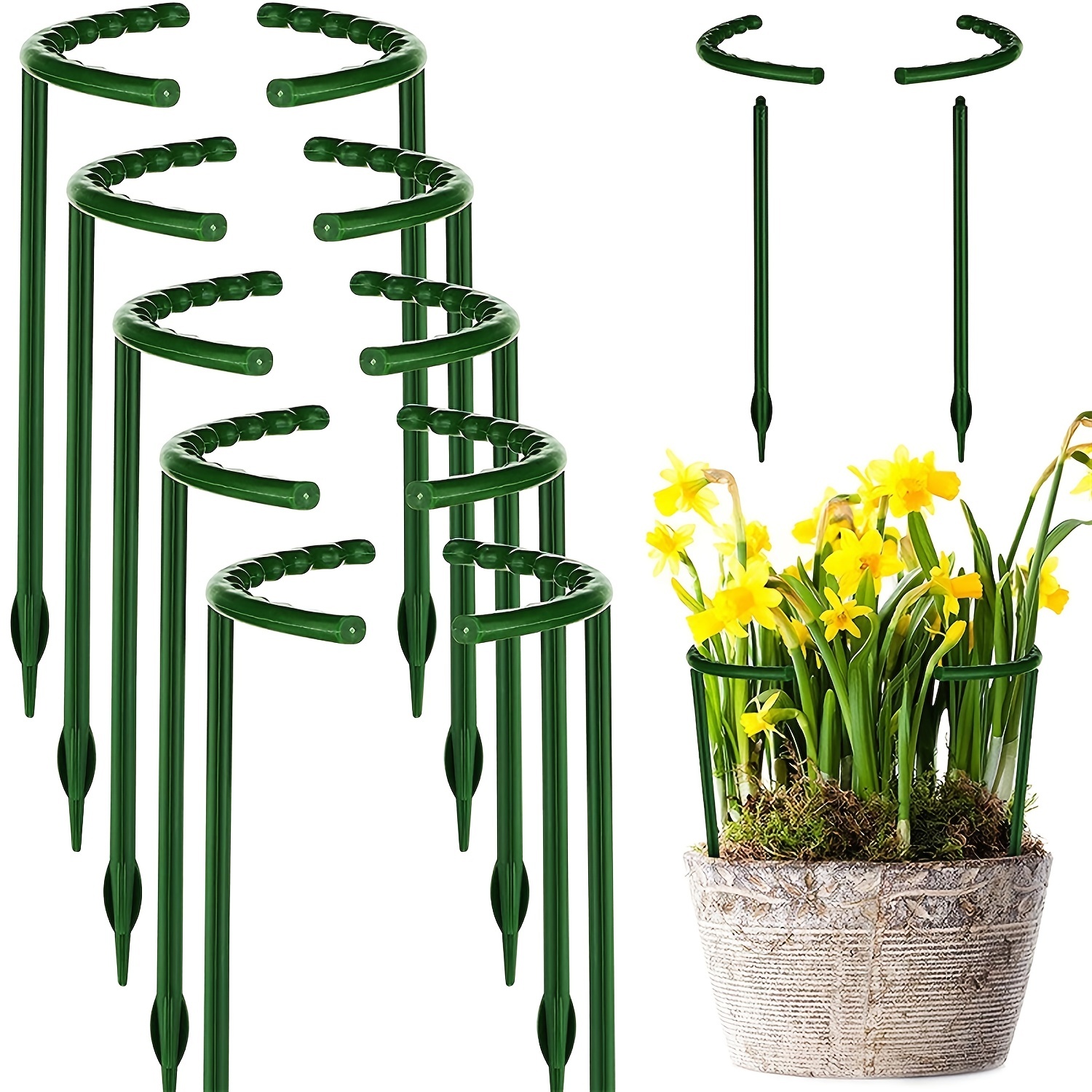

4pcs/12pcs, Plastic Support Pile Stand Plant Support Pile For Flowers Greenhouses Arrangement Fixing Rod Holder Garden Tools
