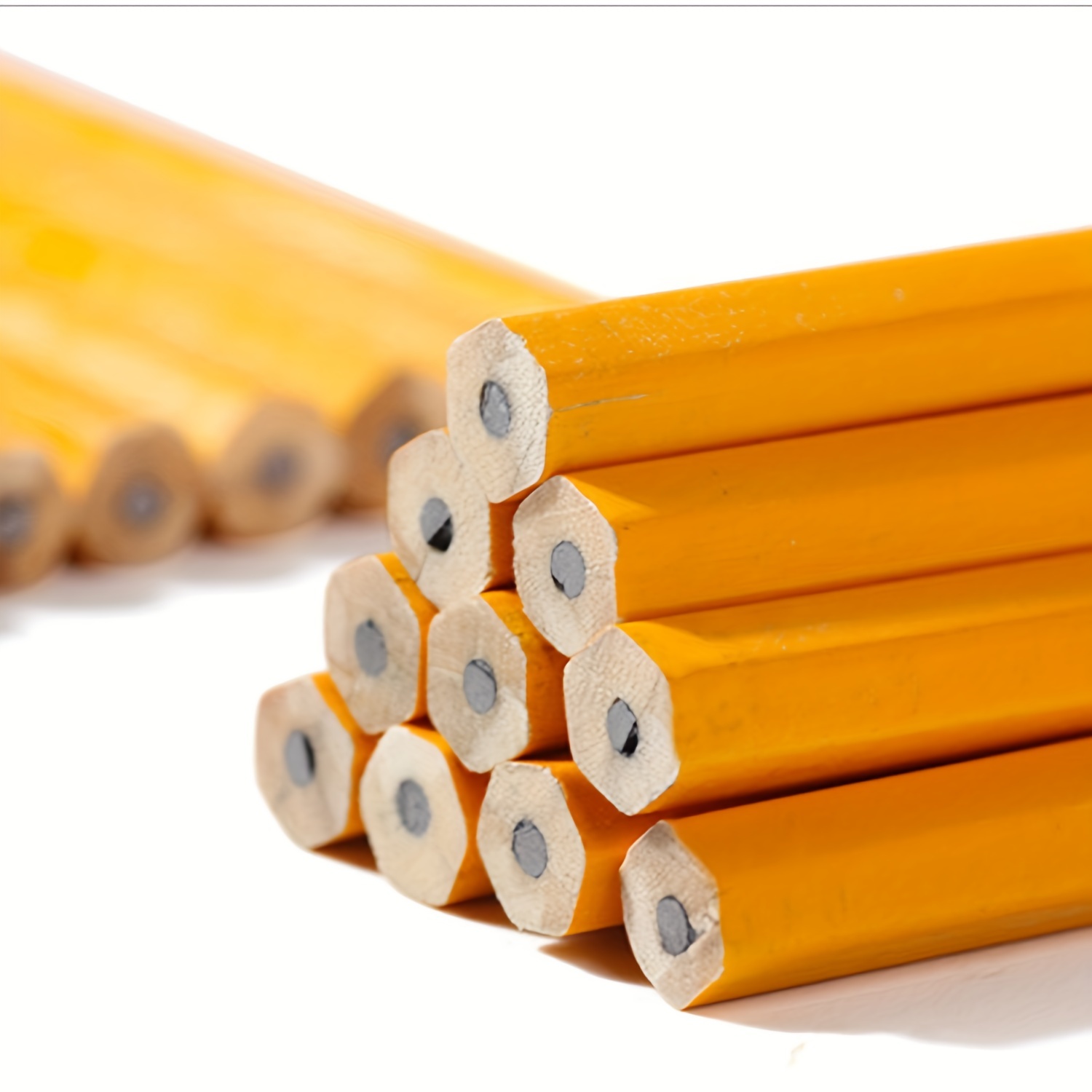 Pencils Eraser Top 2 Hb Writhing Drawing Sketching Yellow - Temu