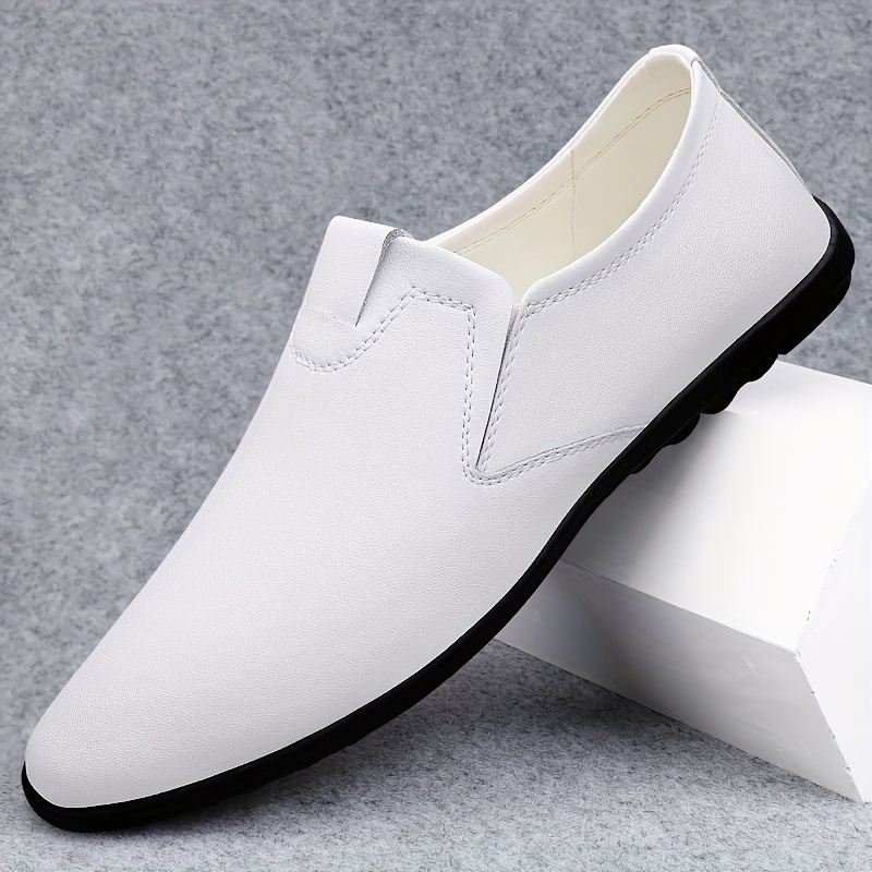 Zapatos Mocasines De Piel Para Hombre DJSANTA 1860 – Hechos En España, Ligeros, Plantilla Acolchada (Blancos)