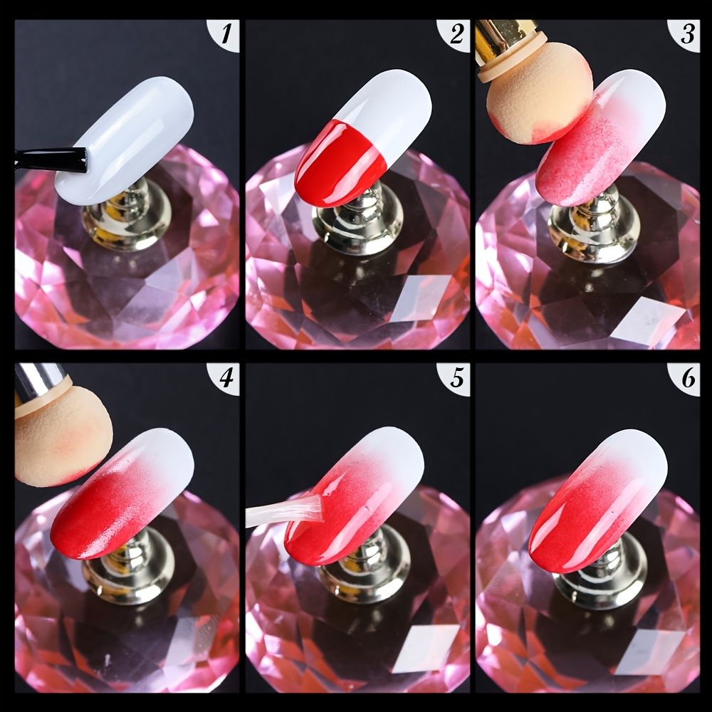 Nail Art Cleaning Brush Nail Art Brush Sponge Silicone Stamper Double Head  Pen Used For Painting Acrylic Powder Nails Accessories Tool - Beauty &  Personal Care - Temu