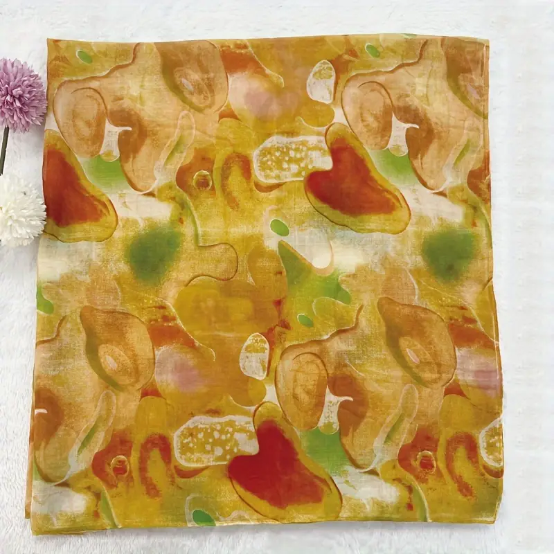 повседневный шарф с узором тай-дай тонкий дышащий дружелюбный шарф повседневный выход на улицу солнцезащитный защитный декоративный шарф детали 9