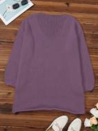 plus size casual sweater womens plus solid long sleeve v neck oversized jumper