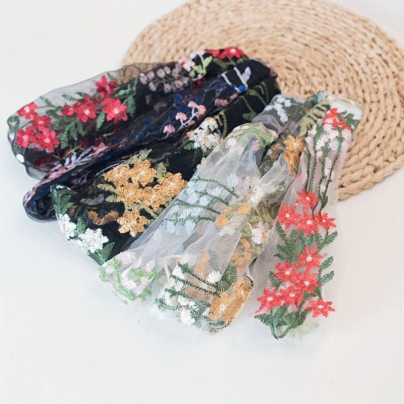 Lace Flower Patterned Headband Bohemian Style Lace Elastic Hair Band
