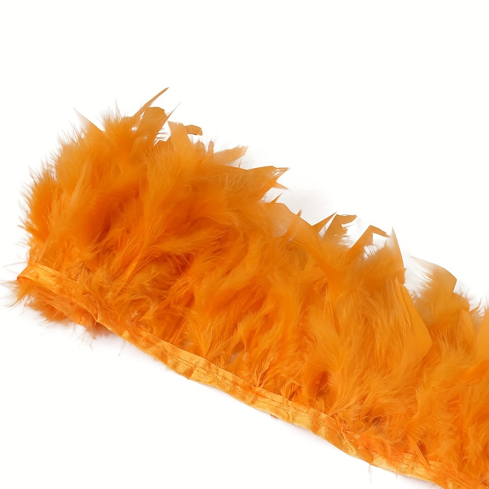 Length 39.37inch Width 3.94-5.91inch Turkey Feather Trim Fringe Marabou  Feathers Ribbon Handicrafts Clothes Dress Sew Plumes Decorations, Check  Out Today's Deals Now