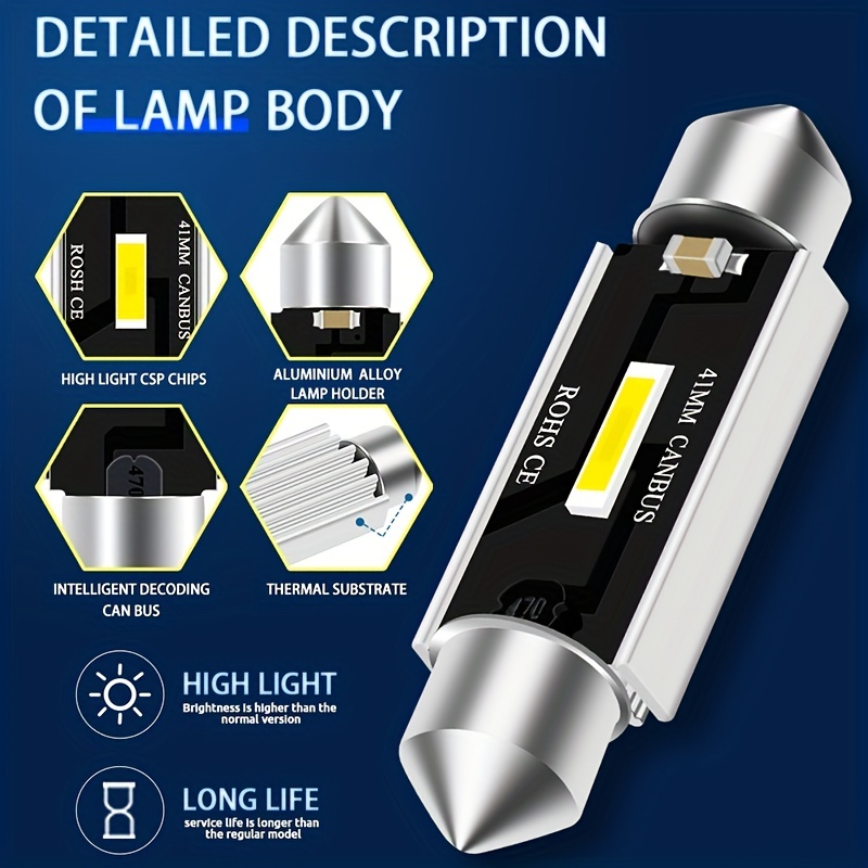 Lampadine LED a festone da 36 mm, 6418, LED per auto C5W, CANBUS