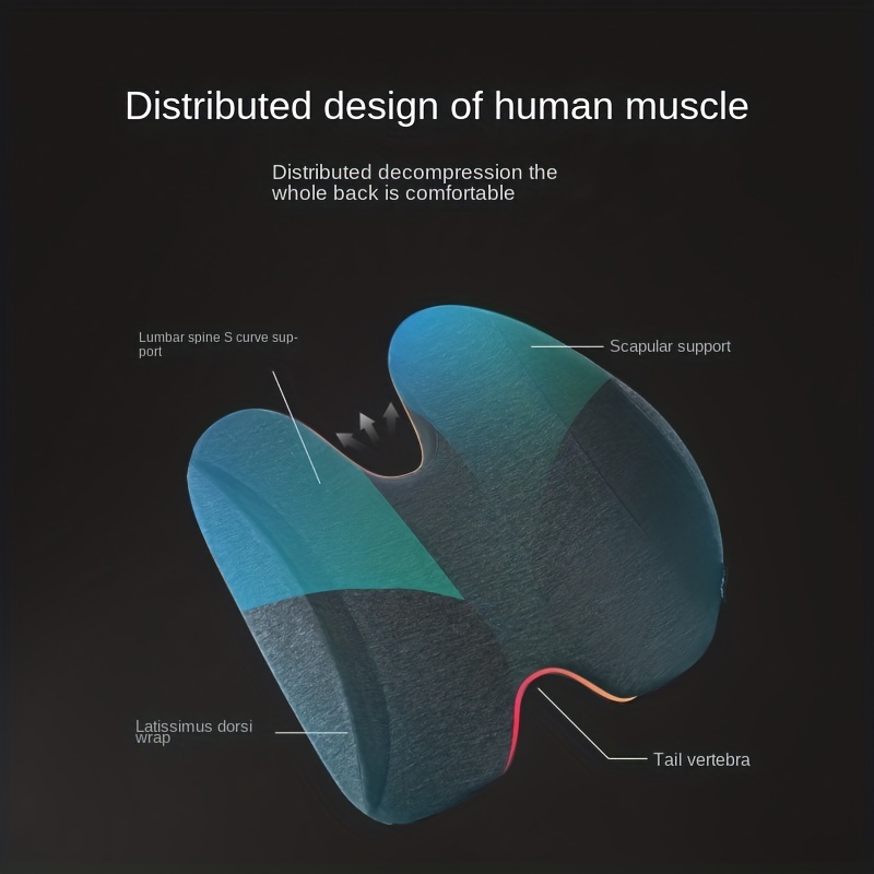 Ergonomic Memory Foam Lumbar Support Pillow For Low - Temu