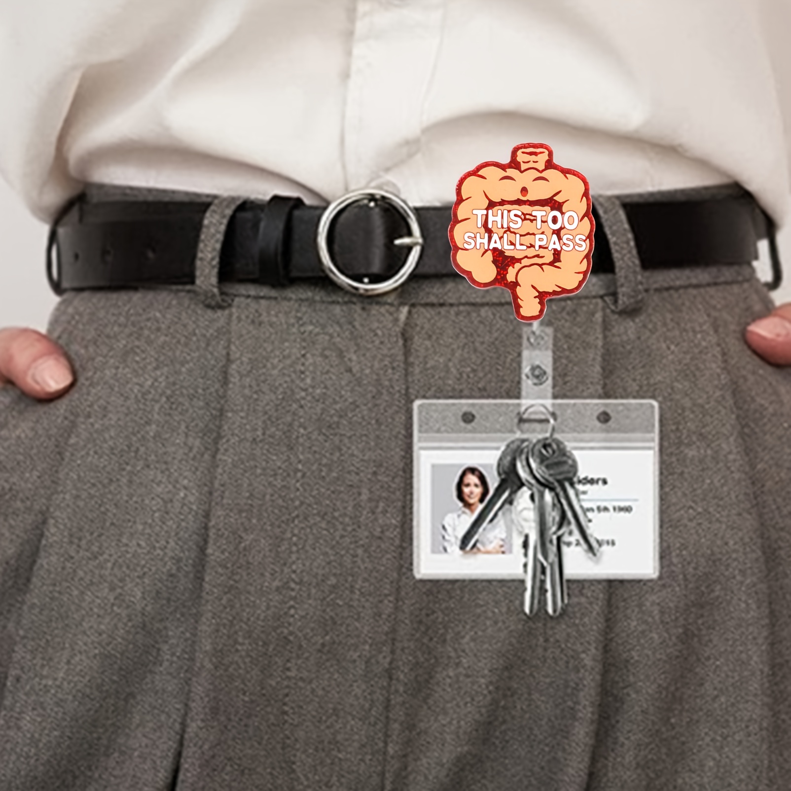 Nurse Retractable Badge Reel Clip Id Badge Holder Shall Pass - Temu Canada