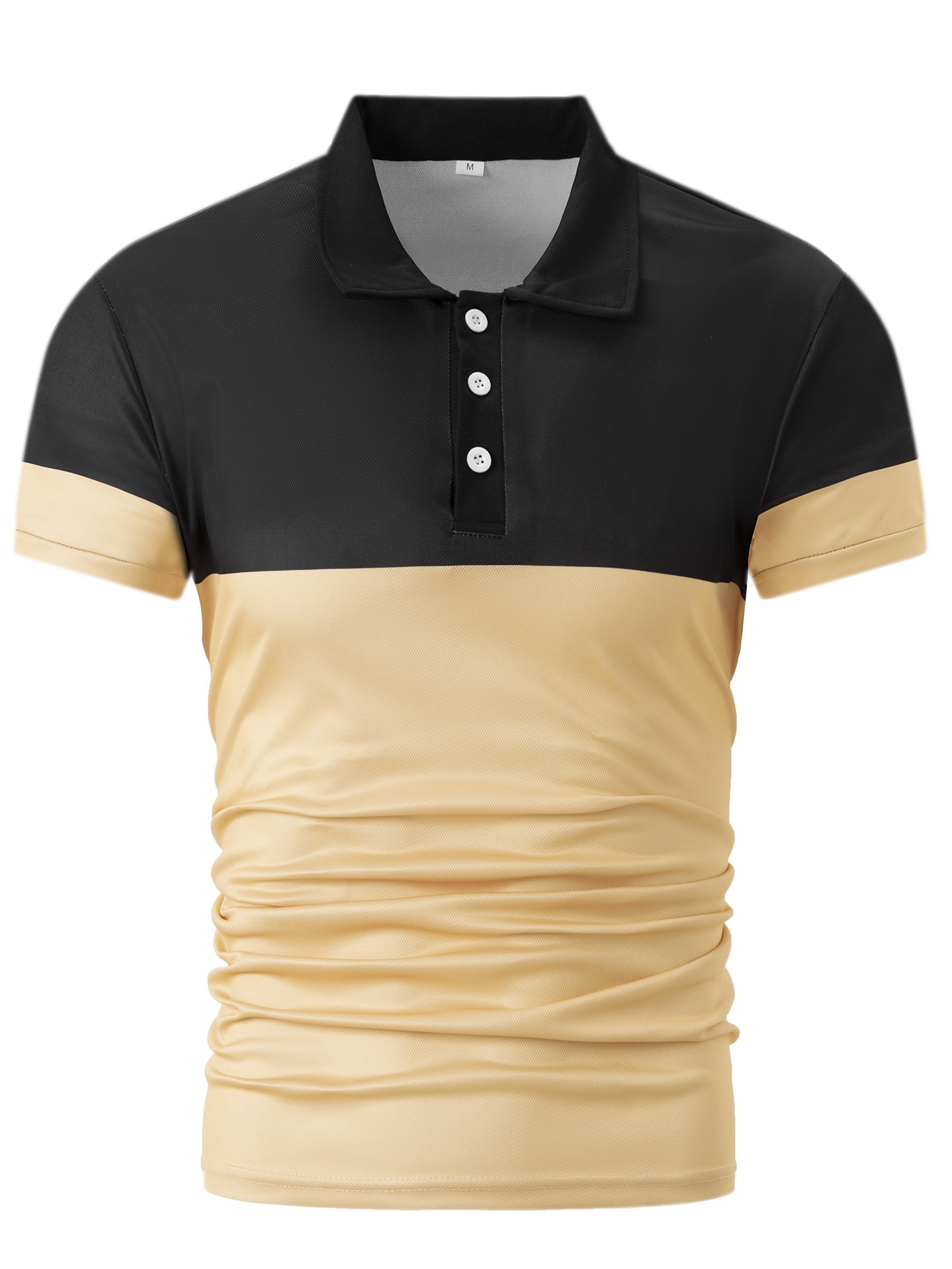 Breathable Regular Fit Color Block Golf Shirt Men's Casual V - Temu