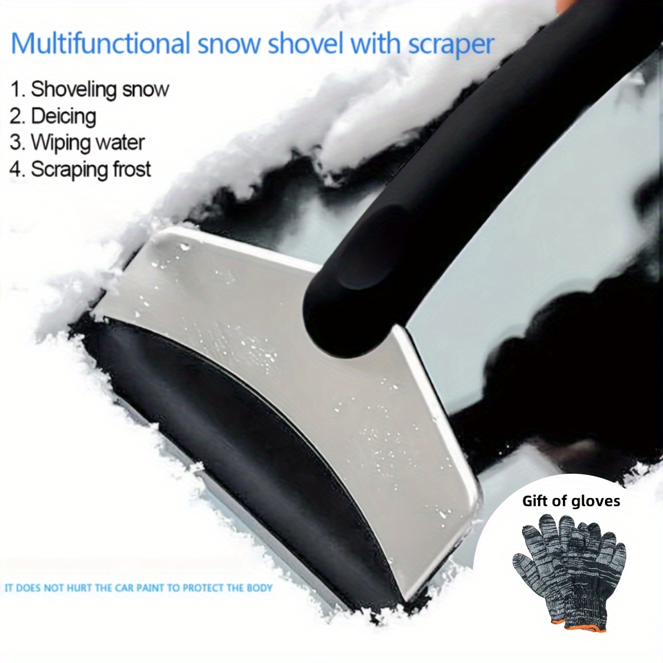1pc Stainless Steel Winter Car Snow Scraper, Ice Scraper, Car