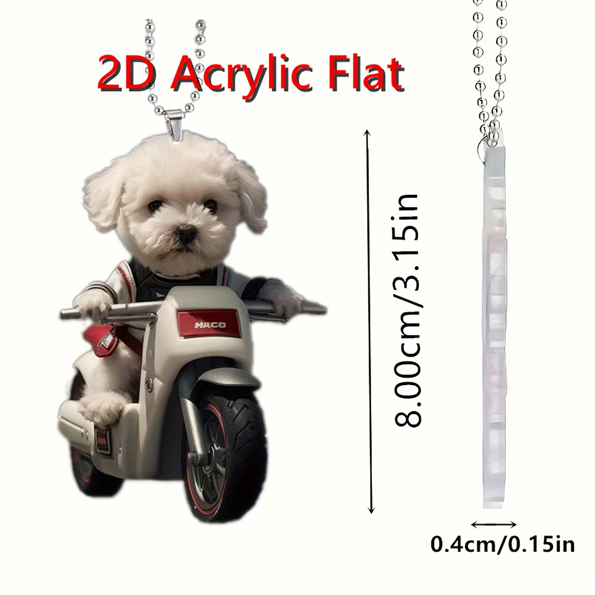Flat Flying Pet Dog Hanging Ornament Keychain Colorful Balloon Car Interior  Accessory Car Pendant Cute Gift Home Room Decor
