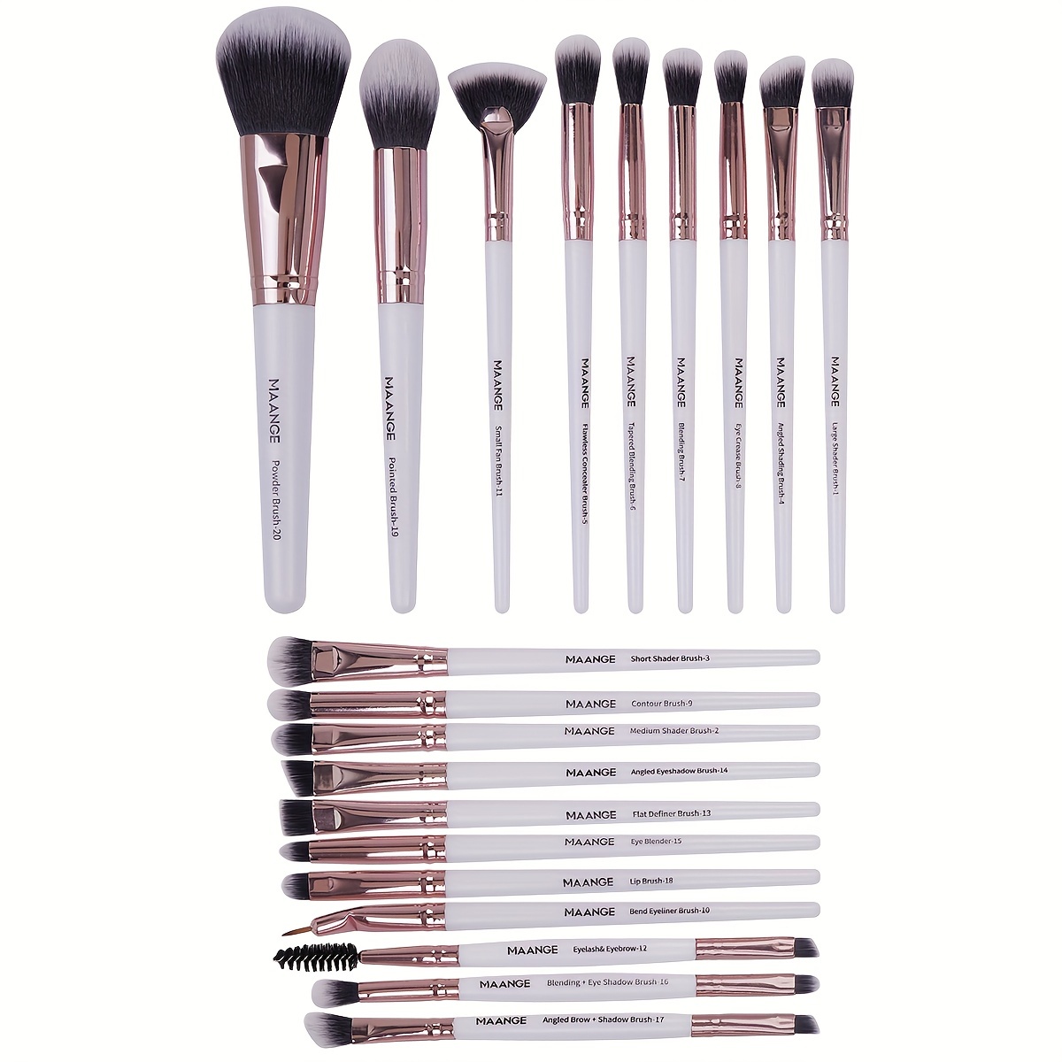 Set Pennelli Trucco 20 Pezzi Set Pennelli Trucco Polveri - Temu Italy