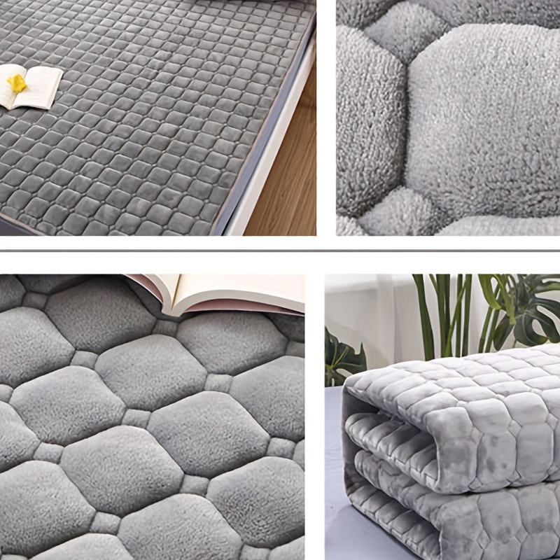 Flannel Velvet Mattress Protection, Soft Texture Mattress Pad Quilted Bed  Topper For Premium Quality And Comfort Breathable Surface Noiseless Fitted  Backing With Durable Elastic Straps - Temu