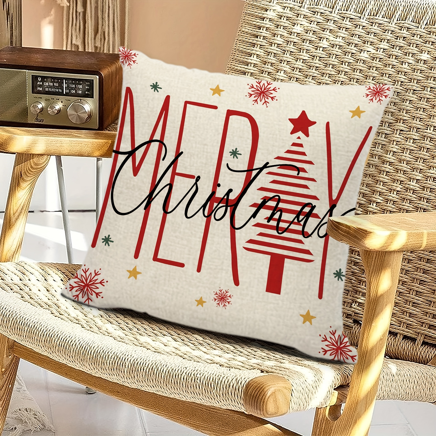 Christmas Pillow Covers Red Black Farmhouse Christmas - Temu