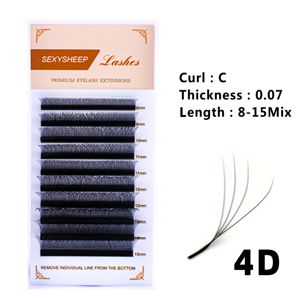 Automatic Flowering Bloom 3d 4d 5d 0.07mm C/d Mix Tray 8-15mm Premade Fans Eyelash Extensions Light Full Dense