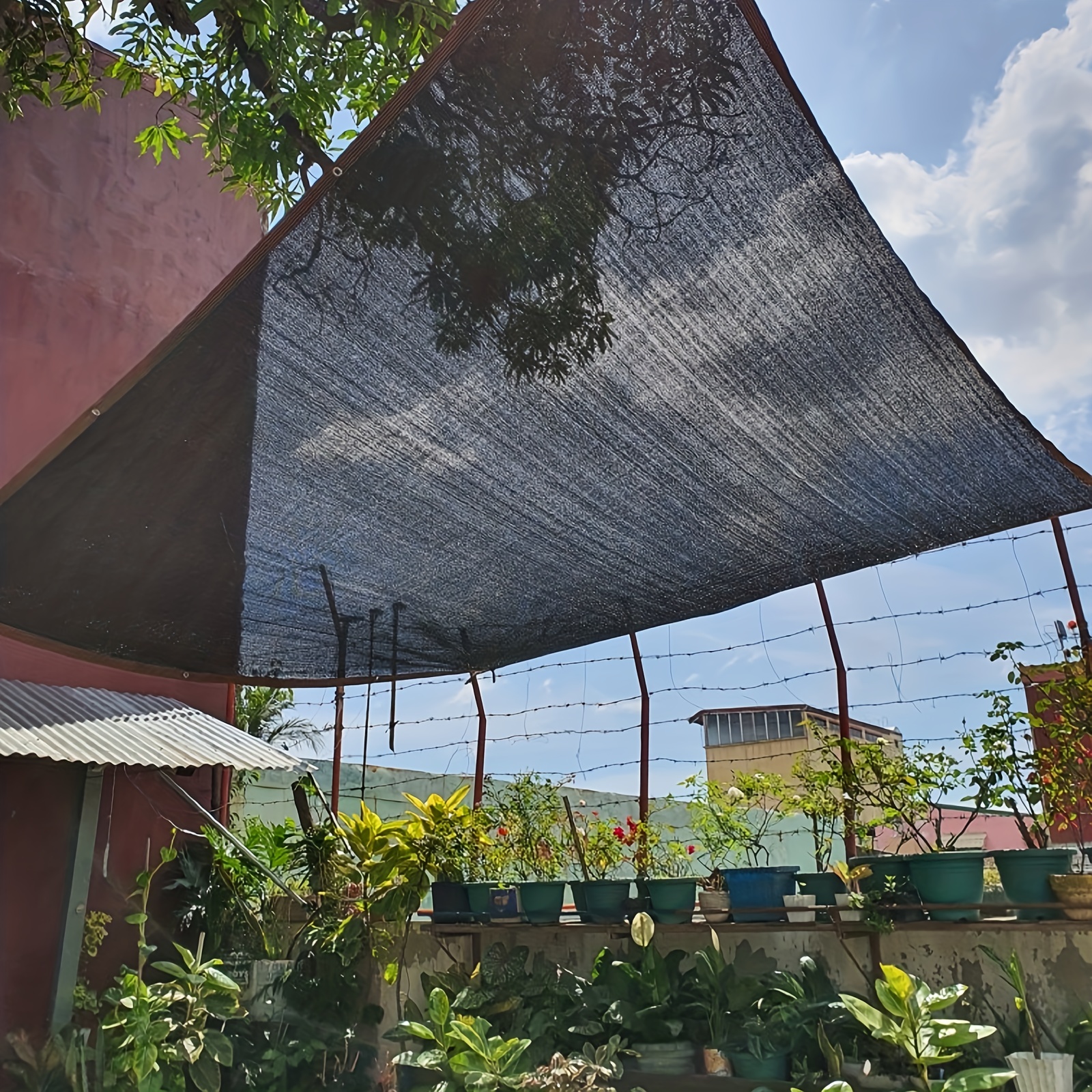Black Shade Cloth Sun Shade Balcony Fence Privacy - Temu United