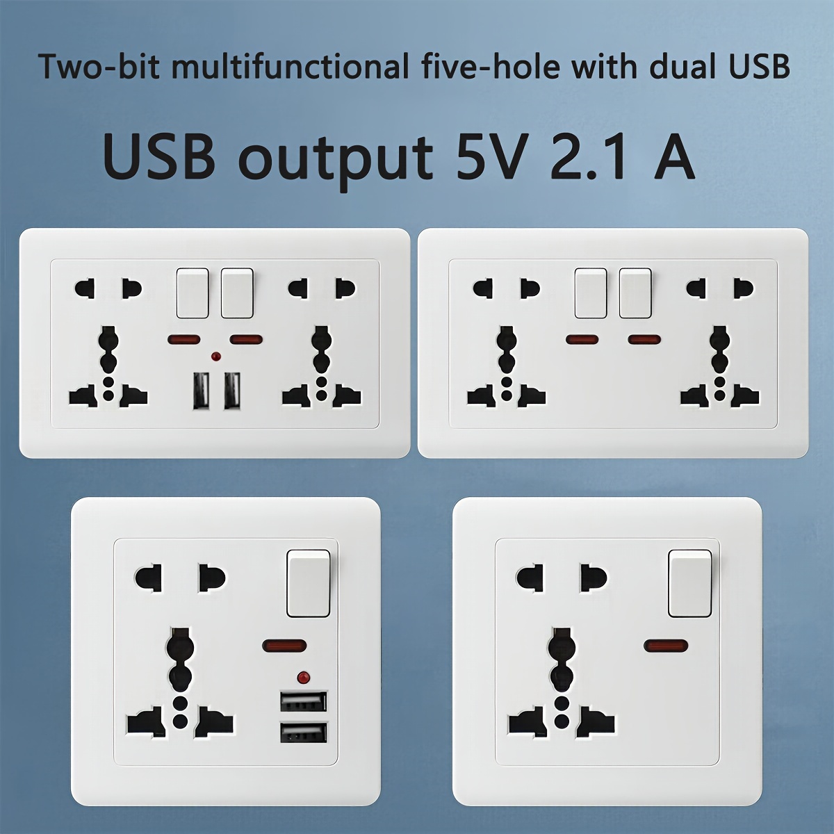 Chargeur USB mural double ports USB de type C – Double prise murale USB 18  W alimentée