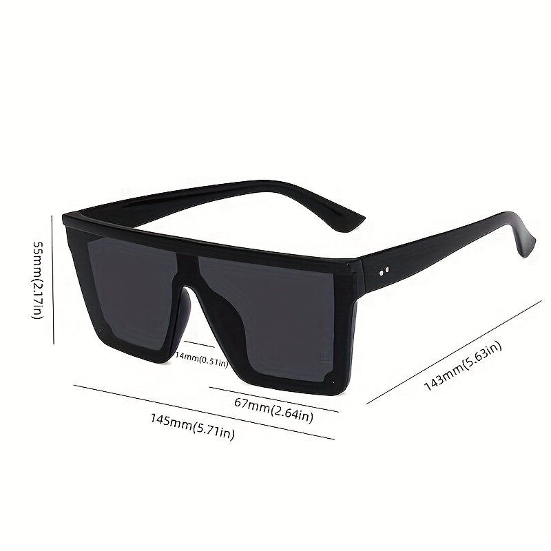 Large Square Metal Hinged Sunglasses