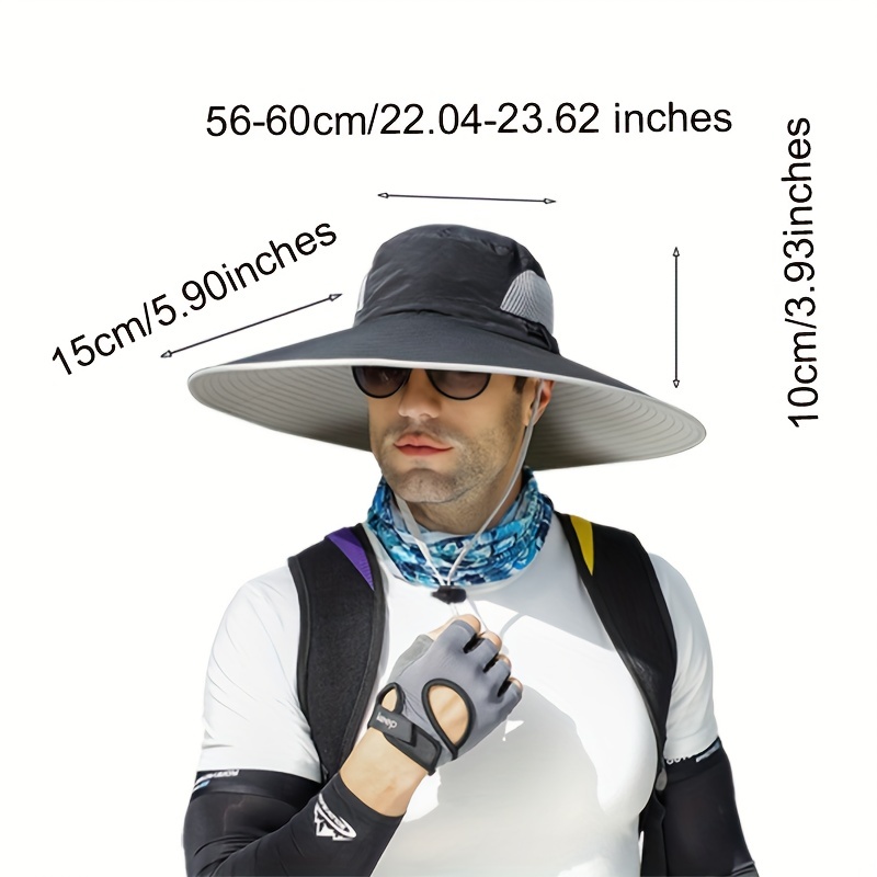  Sombreros de sol para hombres y mujeres, sombrero de ala ancha,  impermeable, transpirable, plegable, para pesca, protección UV UPF 50,  06-Gris, talla única : Ropa, Zapatos y Joyería