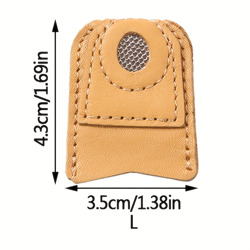 NUZYZ Faux Leather Non Slip Thimble Knitting Sewing Quilting Pin Finger  Protector 