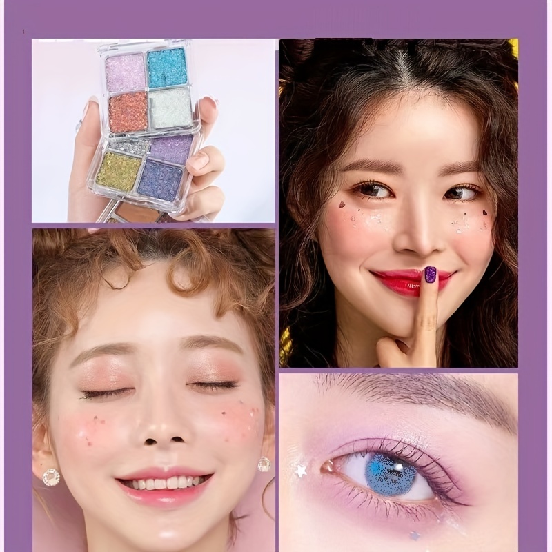 4-Color Glitter Eyeshadow Palette for Parties & Events