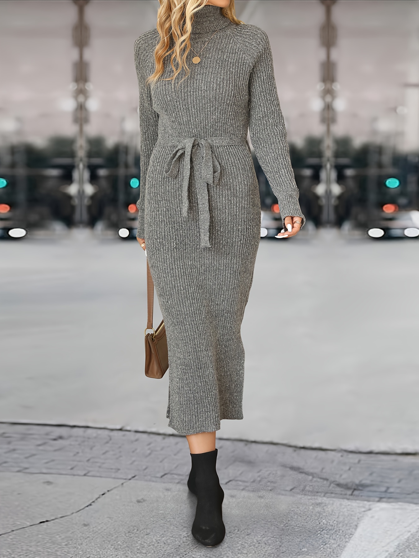 Outfit Ideas Casual Winter Dresses Autumn And Winter Solid Color