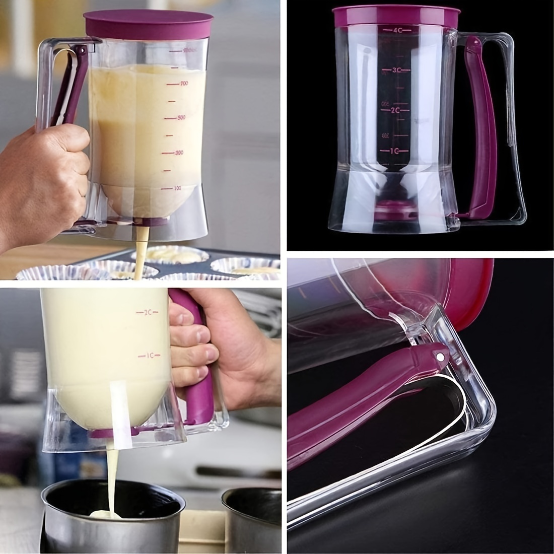 900ml Batter Dispenser Pastry Bags Sets Kitchen Tools for Baking Muffins  Cookie