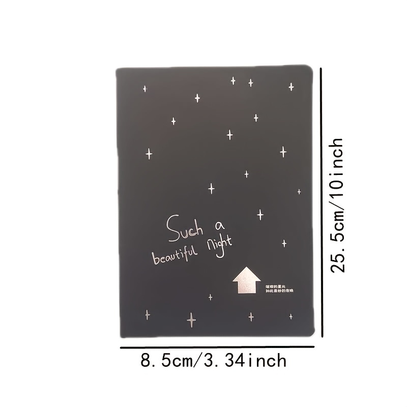 A3 Ins Orgin Notebook Simplicity Creative Night Ocean Scenery Diary Blank  Scrapbook Journal Photography Props for Student Room