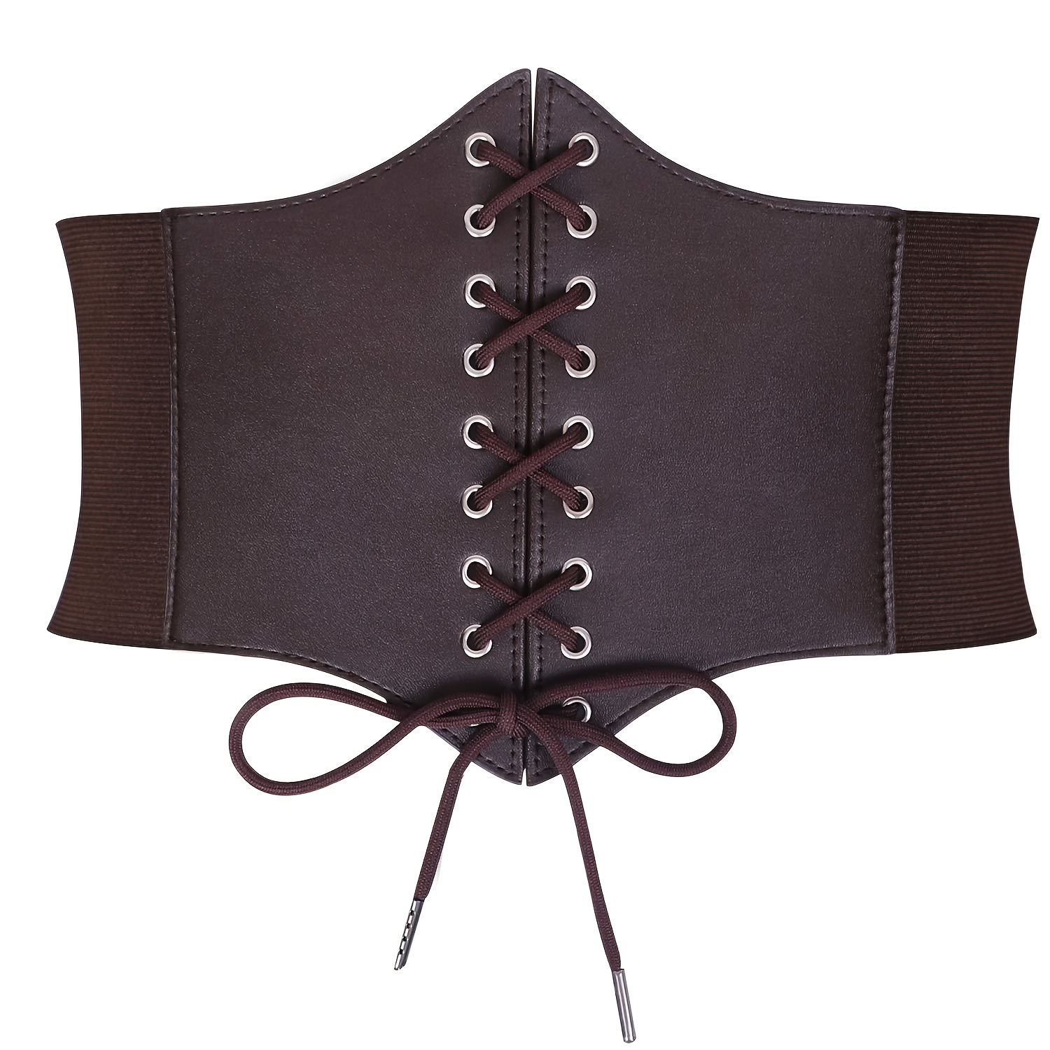 Womens Waist Corset Belt, Wide Leather Corset Belt Medieval Lace-up Tied  Corset Elastic Waist Belt Retro Steampunk Corset, Black : :  Clothing, Shoes & Accessories