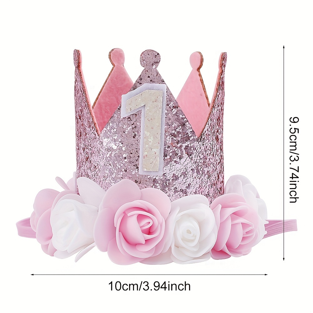 1pc Corona Terzo Compleanno Corona Rosa Corona Principessa - Temu