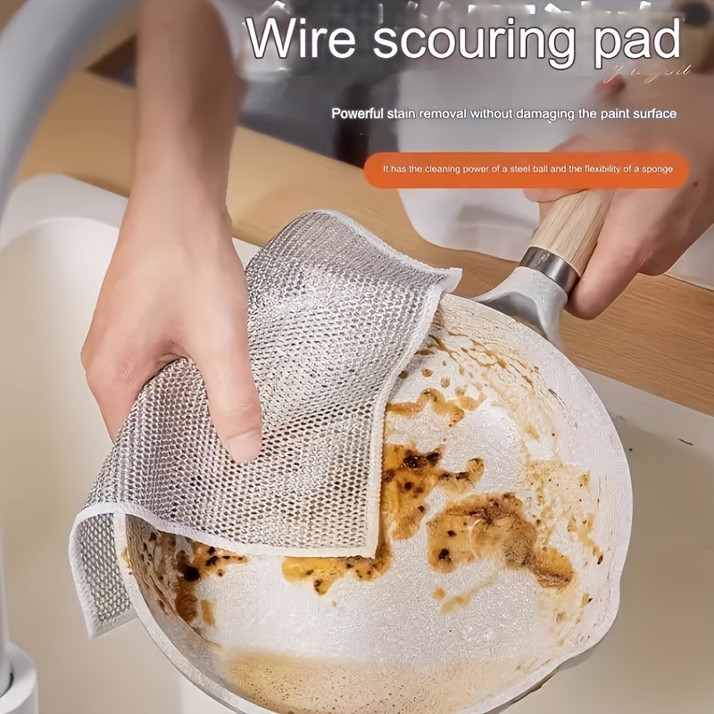 Wire Scouring Pad Multifunctional Non scratch Wire Dishcloth - Temu