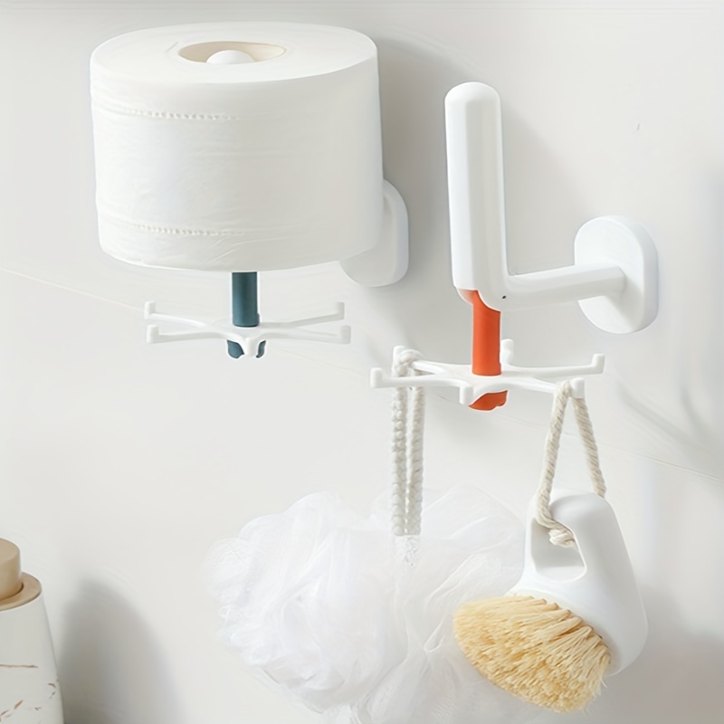 360 Rotating Hook with Sticky Punching Wall Mount