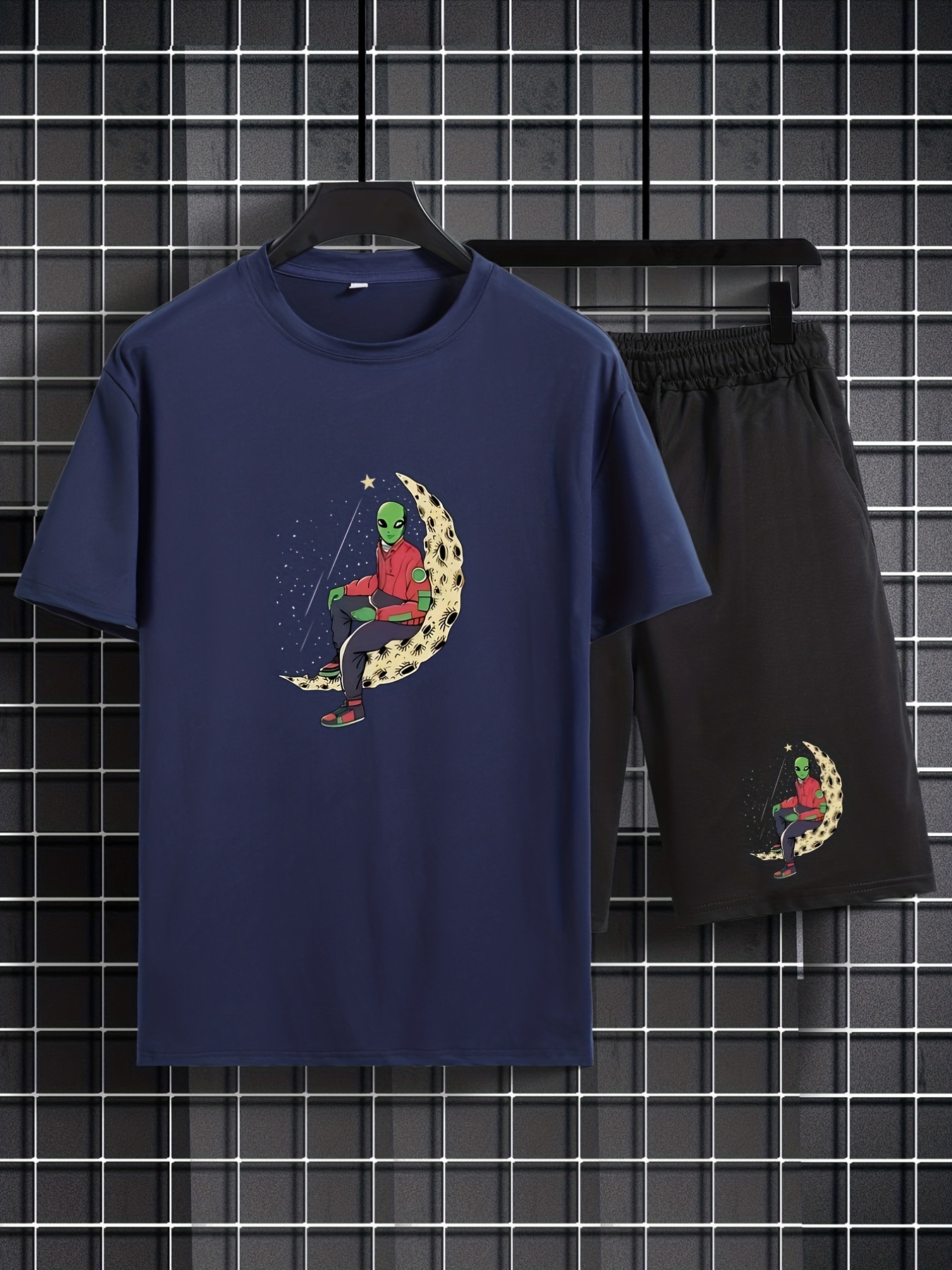 Summer Fashion Men's 2 Piece Set Tracksuits Casual Short Sleeves Maple Leaf  3D Print T-shirt+Shorts Pants Suit 2Pcs Male Clothes