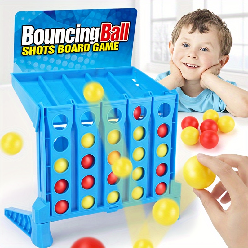 

Bouncing Ball Shot Board Game, Connect 4 Balls To Win, Family And Friends Fun, Boosts Kids' Logic Skills