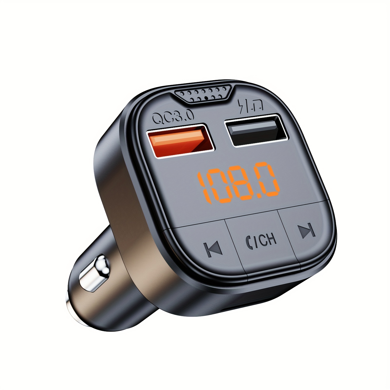 1pc Car Wireless Player Hands-Free Phone FM Transmitter Audio Receiver Car Charger_voghion.com