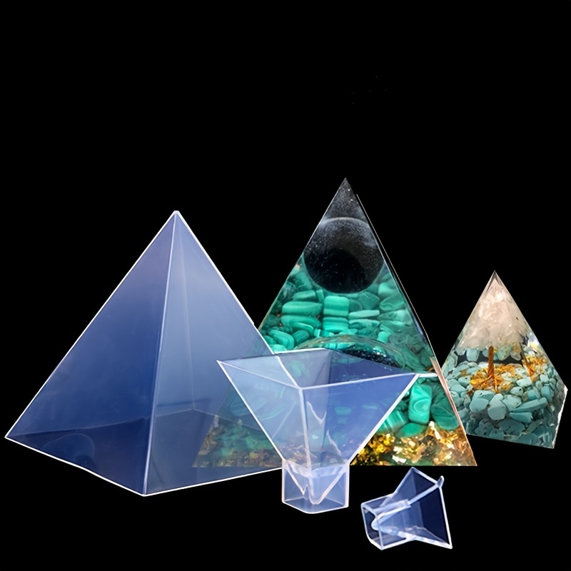 1pc 1 ～ 6 インチの高透明ピラミッド型シリコーン樹脂型 DIY エポキシ