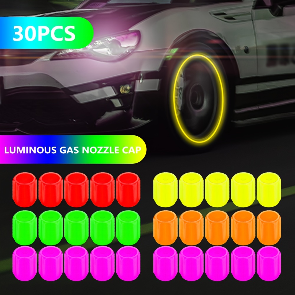 8pcs/16pcs Personnalité Mix And Match Mini Fluorescent Tire Valve