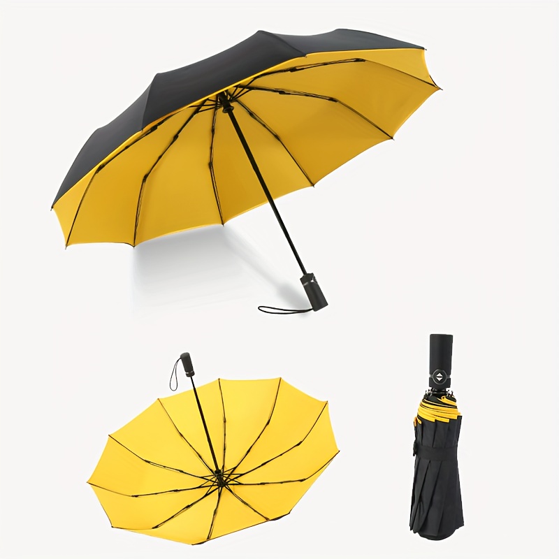 Lot de 2 parapluies de golf de 157,5 cm, grand parapluie coupe-vent à  ouverture automatique avec double auvent, ventilé, imperméable et  coupe-vent