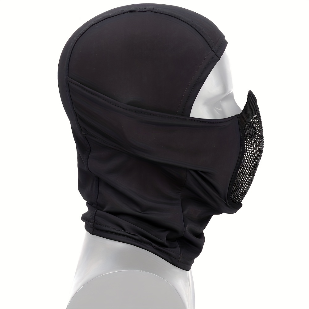 Chushi Tactical Balaclava Headgear Mask, Paintball Full Face Mask, Breathable Outdoor Hunting CS Protection Mask,Temu