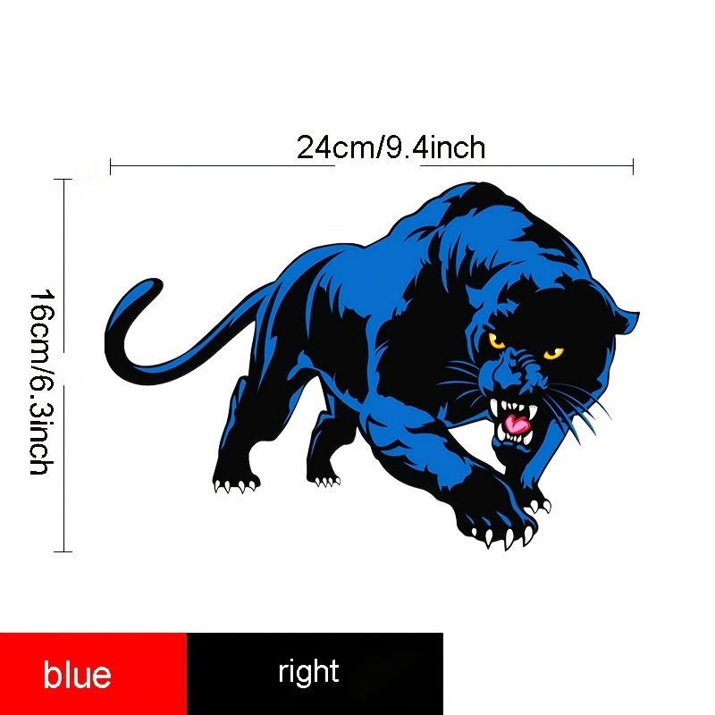 1pc Cartoon 3d Car Stickers Animal Black Panther Roaring Bumper Motorcycle  Helmet Decal Vinyl Waterproof Pvc Scratches Cover Stickers - Automotive -  Temu