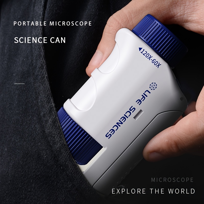 Mini Pocket Microscope Kit 60 120x Lab Handheld Microscope - Temu