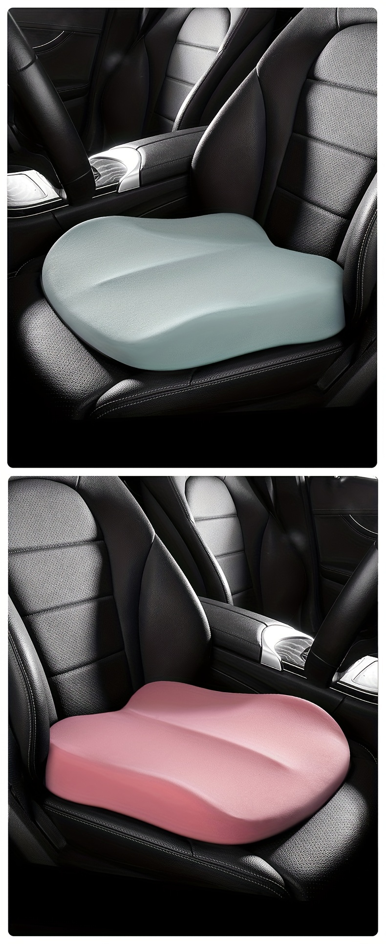 LARROUS Cojín de asiento de automóvil para el conductor del asiento del  automóvil, cojines de espuma viscoelástica para asiento de automóvil para