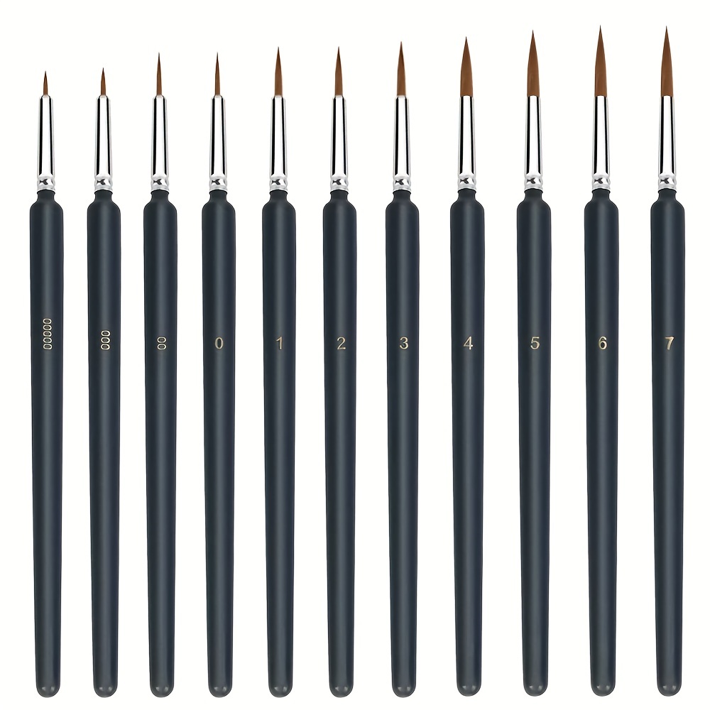 Miniature Paint Brushes Set Fine Detail Paint Brush With 11 - Temu