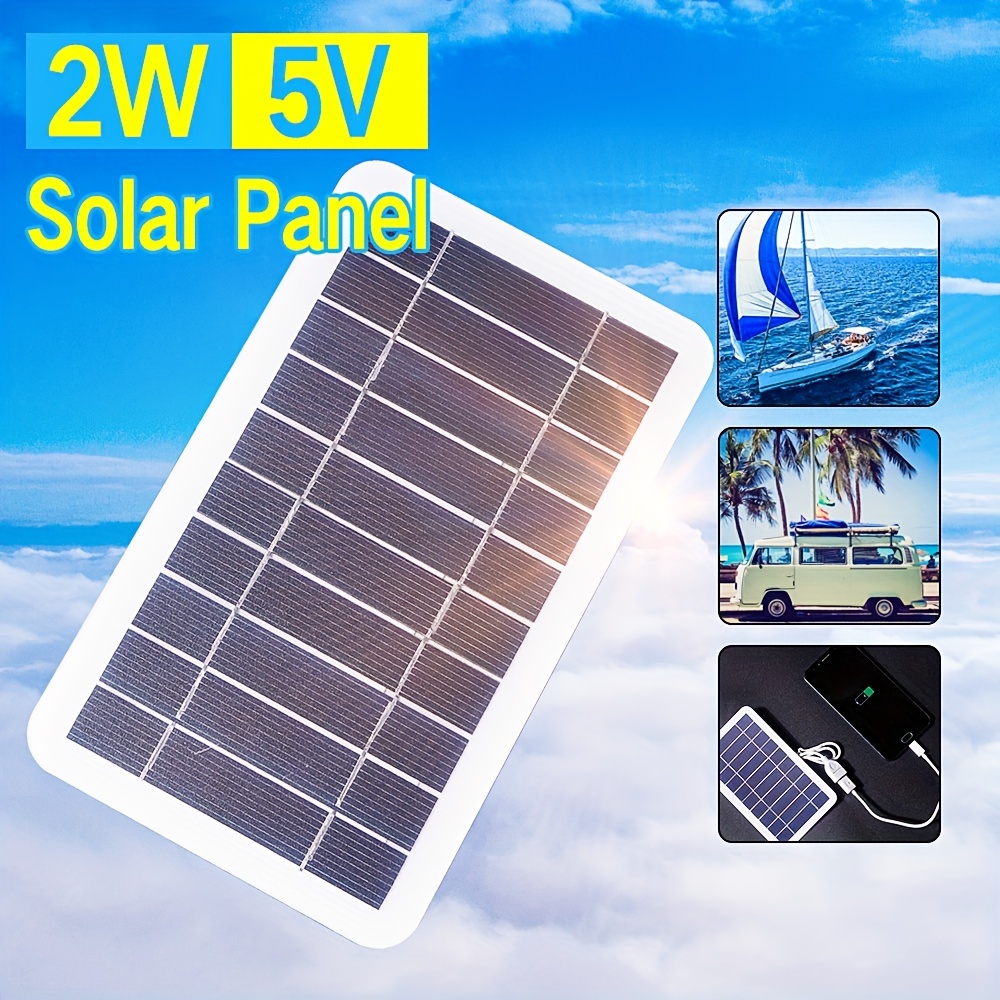 Solar Portable Charging Panel Outdoor Waterproof Solar Usb - Temu