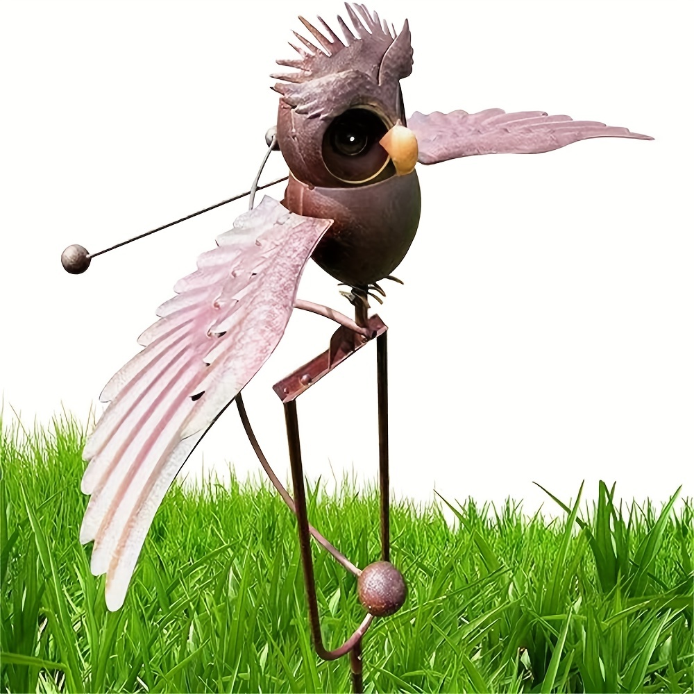 Piquet De Jardin En Métal Pour Oiseaux, 1 Pièce, Carillon À Vent En Métal  Avec Cloche